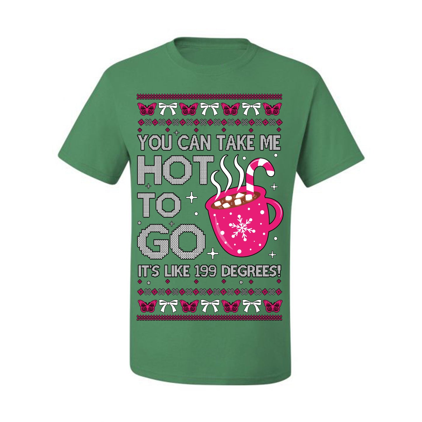 You Can Take Me Hot to Go, Hot Cocoa Viral Midwest Princess Dance Song Pop Music Merchandise Concert Tour Merch, Winter Xmas Ugly Christmas Sweater Ugly Christmas Men's T-Shirt