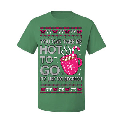 You Can Take Me Hot to Go, Hot Cocoa Viral Midwest Princess Dance Song Pop Music Merchandise Concert Tour Merch, Winter Xmas Ugly Christmas Sweater Ugly Christmas Men's T-Shirt
