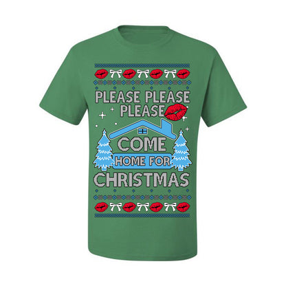 Please Please Please Come Home for Xmas, Sabrina Fan Viral Pop Song Concert Tour Merch, Ugly Christmas Sweater Ugly Christmas Men's T-Shirt