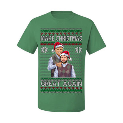 Make Christmas Great Again, MAGA Donald Trump JD Vance 2024, 2000s Comedy Movie Parody, Ugly Christmas Sweater Ugly Christmas Men's T-Shirt