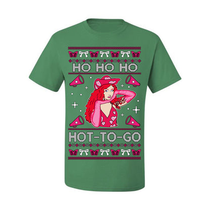 Ho Ho Ho Hot to Go, Viral Midwest Princess Song Dance Pop Star Concert Tour Merch, Ugly Christmas Sweater Ugly Christmas Men's T-Shirt