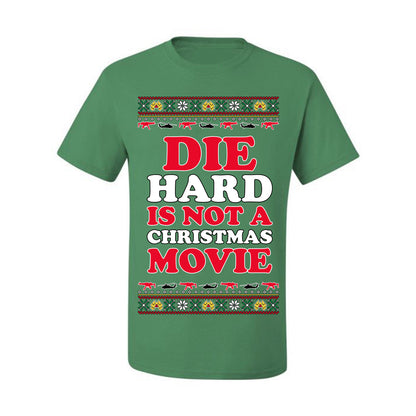 Die Hard is Not a Christmas Movie Classic, McClane Hans Nakatomi Plaza Xmas Party Holiday Movies, Ugly Christmas Sweater Crewneck Sweatshirt Ugly Christmas Men's T-Shirt