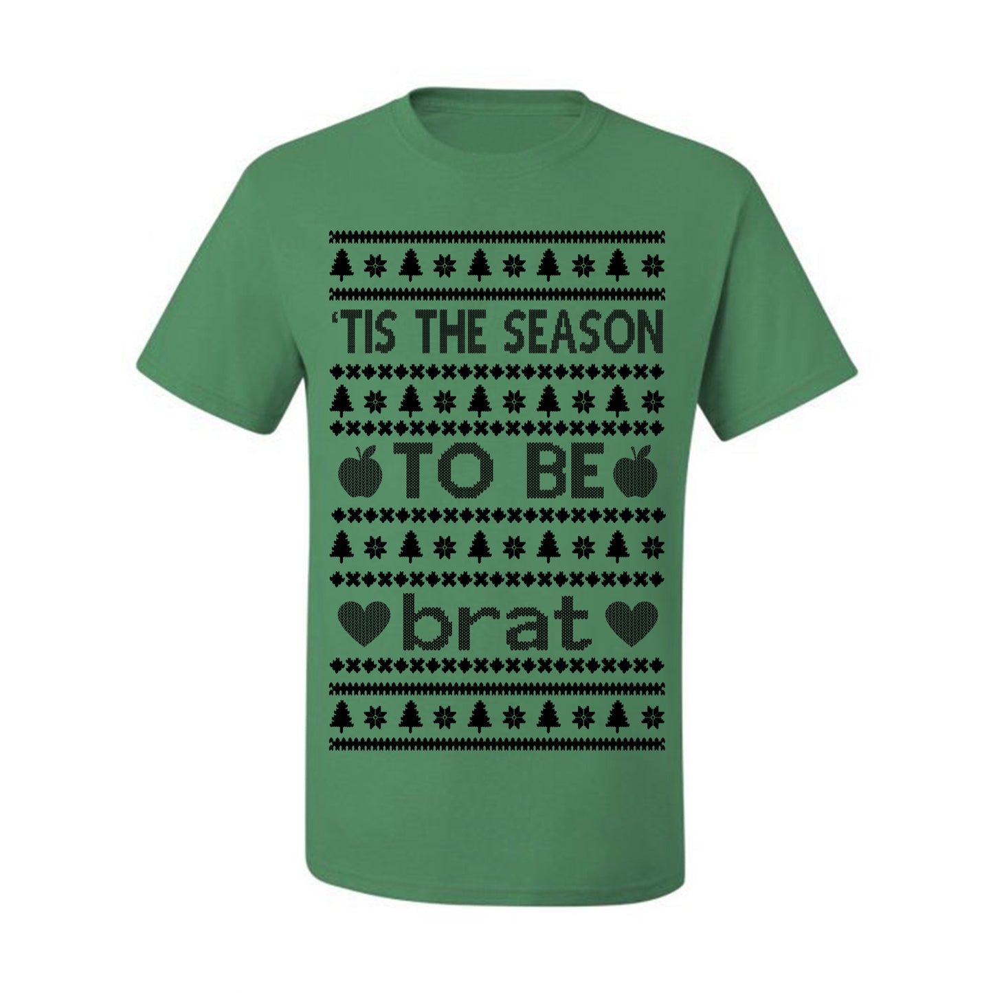Tis the Season to Be Brat Dark Text, Xmas Viral Meme Music Rave Concert Merch, Unisex Ugly Christmas Sweaters for Women Men Ugly Christmas Men's T-Shirt