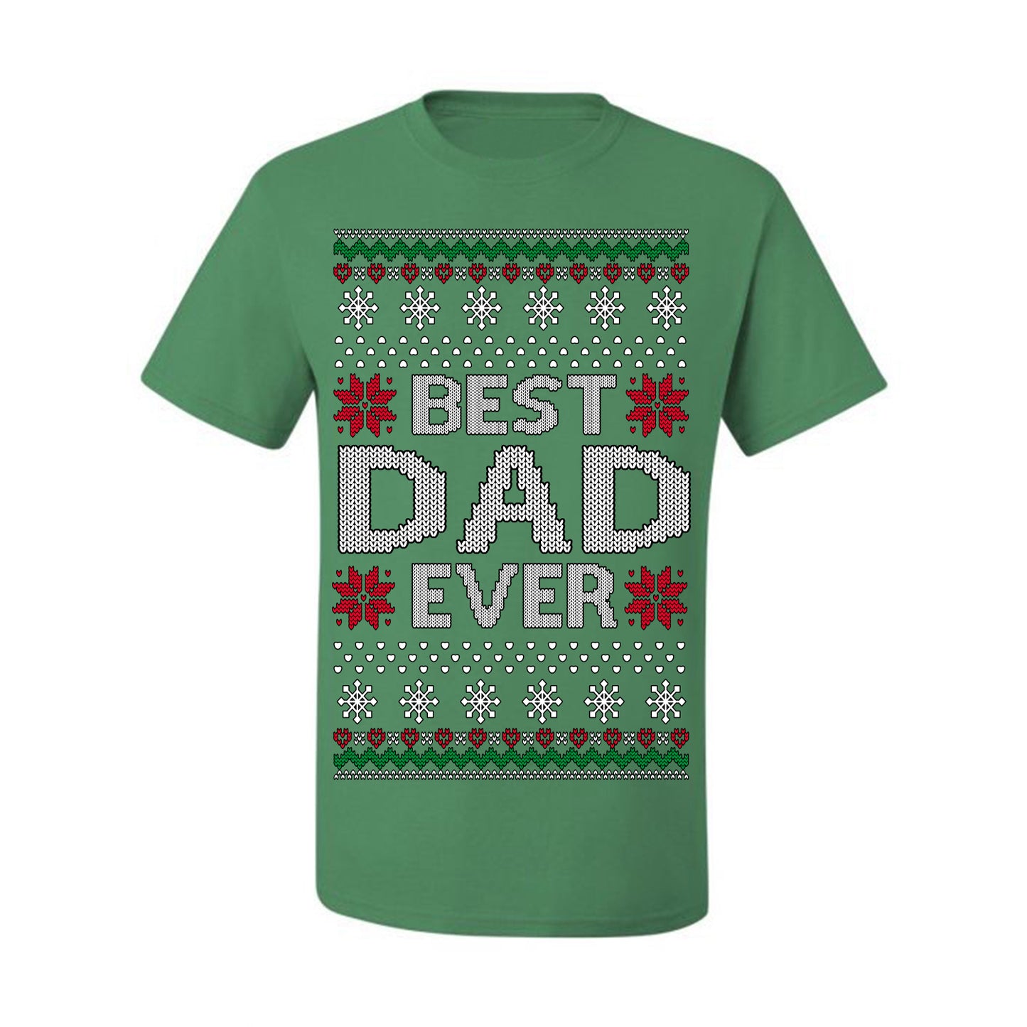 Best Dad Ever Classic Xmas Winter Holidays Ugly Christmas Sweater Ugly Christmas Men's T-Shirt