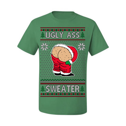 Ugly Ass Sweater Funny Santa Claus Butt Xmas Ugly Christmas Sweater Ugly Christmas Men's T-Shirt