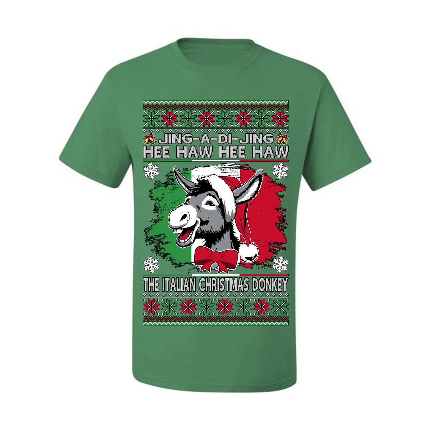 Jing a Di Jing Dominick the Italian Christmas Donkey, Classic New York Brooklyn Xmas Song Lyrics, Ugly Christmas Sweater Ugly Christmas Men's T-Shirt