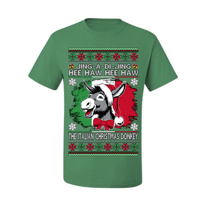 Jing a Di Jing Dominick the Italian Christmas Donkey, Classic New York Brooklyn Xmas Song Lyrics, Ugly Christmas Sweater Ugly Christmas Men's T-Shirt