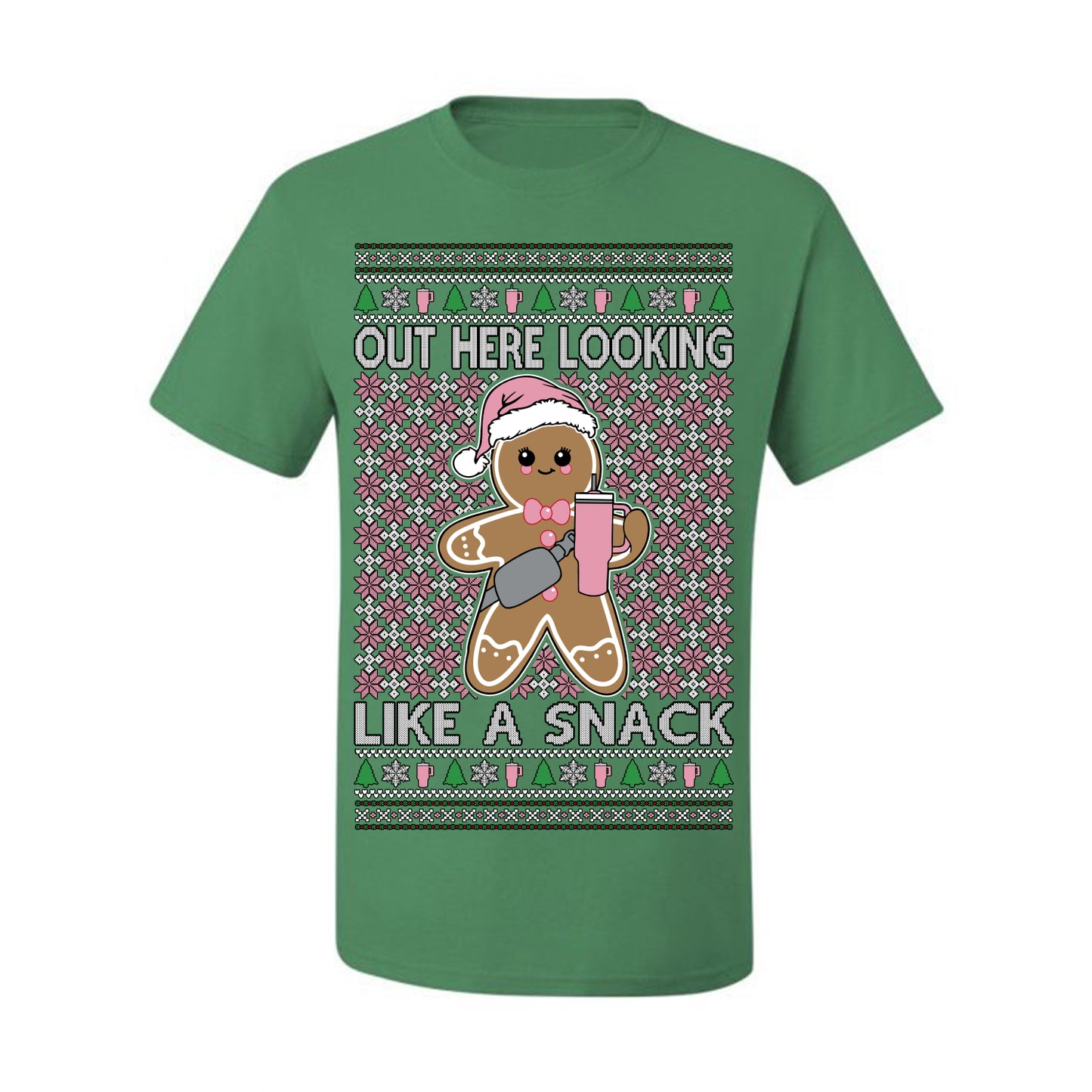 Out Here Looking Like a Snack Cute Xmas Cookie Ugly Christmas Sweater Ugly Christmas Men's T-Shirt