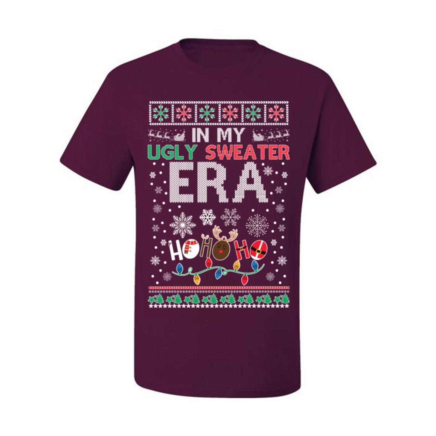 In My Ugly Sweater Era Ho Ho Ho, Viral Pop Music Lyrics Concert Tour Merch, Meme Ugly Christmas Sweater Ugly Christmas Men's T-Shirt