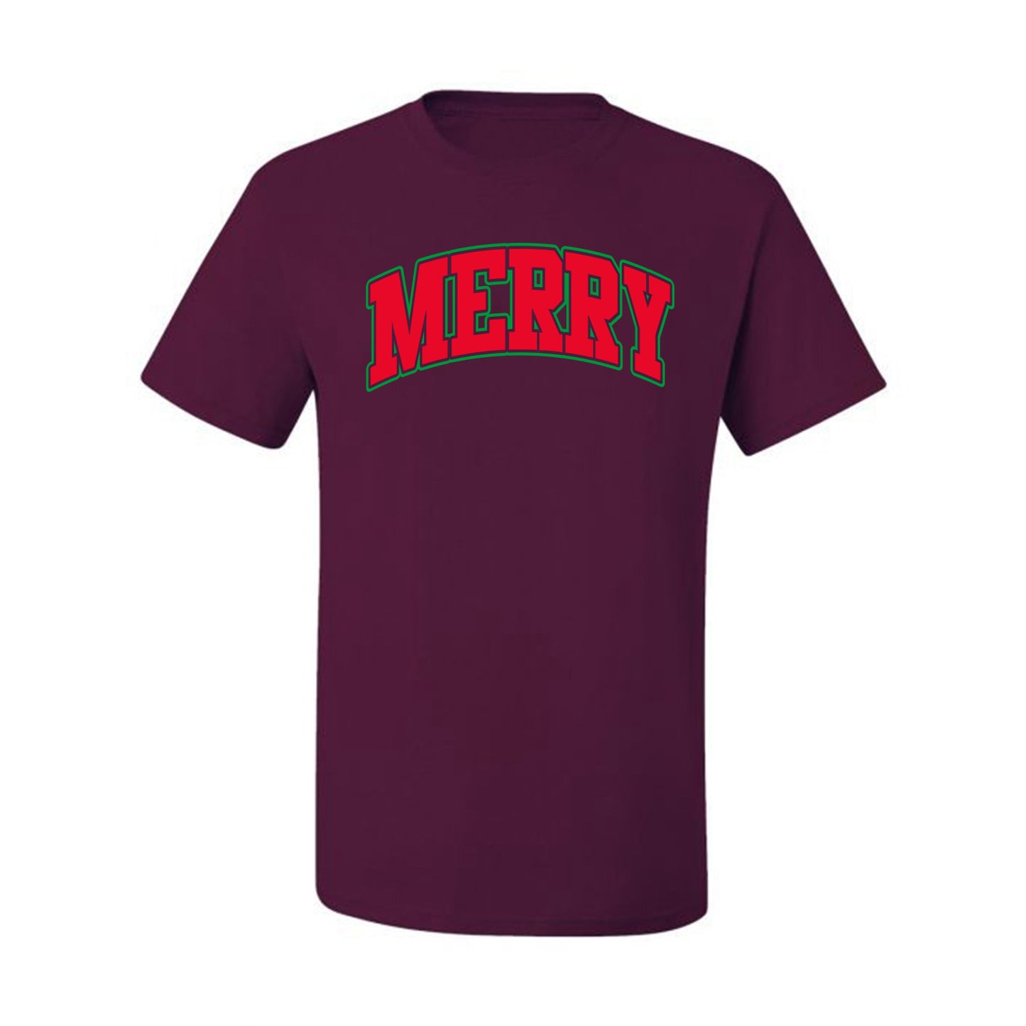 Merry | Cute Winter Holiday College Style Ugly Christmas Men's T-Shirt