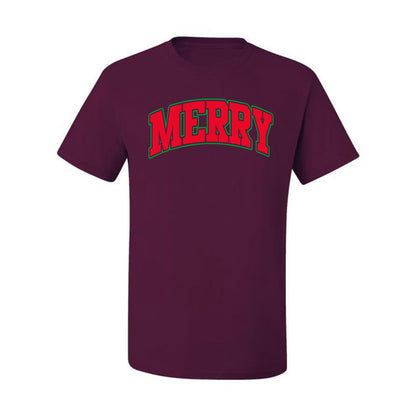 Merry | Cute Winter Holiday College Style Ugly Christmas Men's T-Shirt