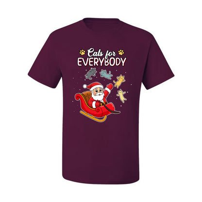 Cats for Everybody, Cute Santa Claus Santa's Sleigh Floating Space Cat  Ugly Christmas Men's T-Shirt