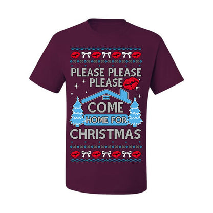 Please Please Please Come Home for Xmas, Sabrina Fan Viral Pop Song Concert Tour Merch, Ugly Christmas Sweater Ugly Christmas Men's T-Shirt