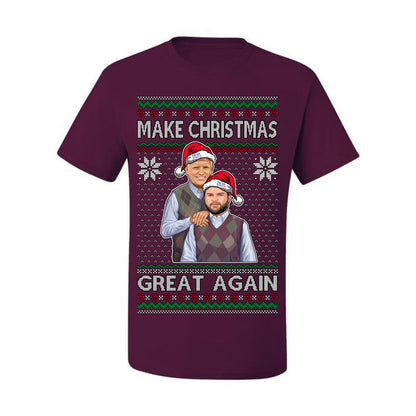 Make Christmas Great Again, MAGA Donald Trump JD Vance 2024, 2000s Comedy Movie Parody, Ugly Christmas Sweater Ugly Christmas Men's T-Shirt