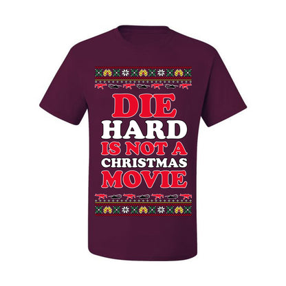 Die Hard is Not a Christmas Movie Classic, McClane Hans Nakatomi Plaza Xmas Party Holiday Movies, Ugly Christmas Sweater Crewneck Sweatshirt Ugly Christmas Men's T-Shirt