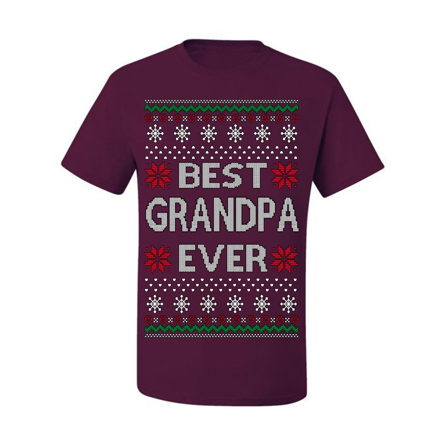 Best Grandpa Ever Classic Xmas Winter Holidays Ugly Christmas Sweater Ugly Christmas Men's T-Shirt