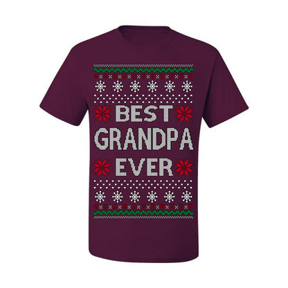 Best Grandpa Ever Classic Xmas Winter Holidays Ugly Christmas Sweater Ugly Christmas Men's T-Shirt