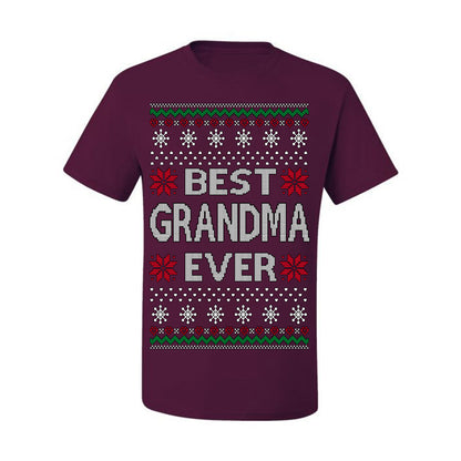 Best Grandma Ever Classic Xmas Winter Holidays Ugly Christmas Sweater Ugly Christmas Men's T-Shirt