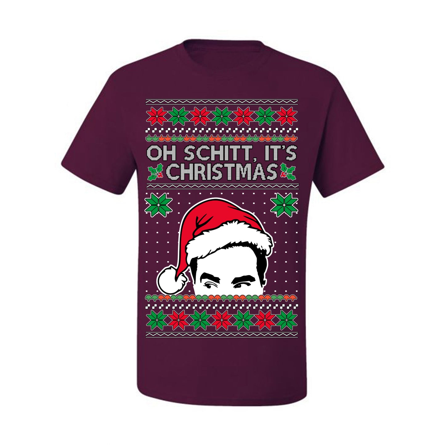 Oh Schitt It's Christmas Funny David TV Show Sitcom Ugly Christmas Sweater Ugly Christmas Men's T-Shirt