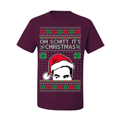 Oh Schitt It's Christmas Funny David TV Show Sitcom Ugly Christmas Sweater Ugly Christmas Men's T-Shirt