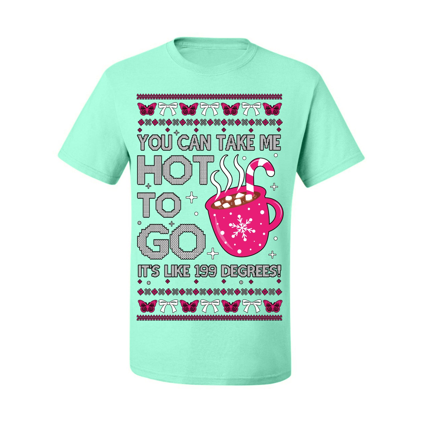 You Can Take Me Hot to Go, Hot Cocoa Viral Midwest Princess Dance Song Pop Music Merchandise Concert Tour Merch, Winter Xmas Ugly Christmas Sweater Ugly Christmas Men's T-Shirt
