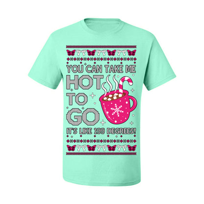 You Can Take Me Hot to Go, Hot Cocoa Viral Midwest Princess Dance Song Pop Music Merchandise Concert Tour Merch, Winter Xmas Ugly Christmas Sweater Ugly Christmas Men's T-Shirt