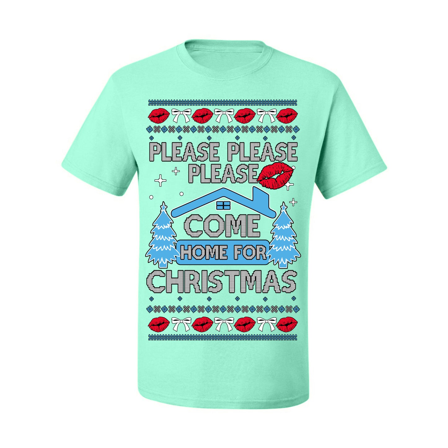 Please Please Please Come Home for Xmas, Sabrina Fan Viral Pop Song Concert Tour Merch, Ugly Christmas Sweater Ugly Christmas Men's T-Shirt