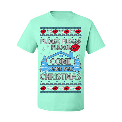 Please Please Please Come Home for Xmas, Sabrina Fan Viral Pop Song Concert Tour Merch, Ugly Christmas Sweater Ugly Christmas Men's T-Shirt