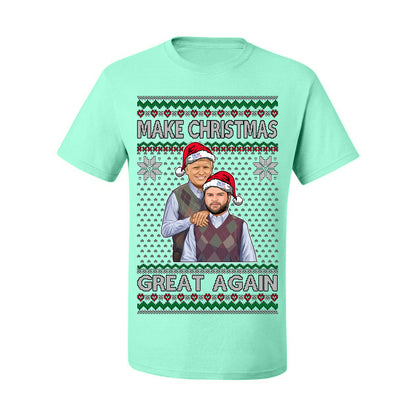 Make Christmas Great Again, MAGA Donald Trump JD Vance 2024, 2000s Comedy Movie Parody, Ugly Christmas Sweater Ugly Christmas Men's T-Shirt
