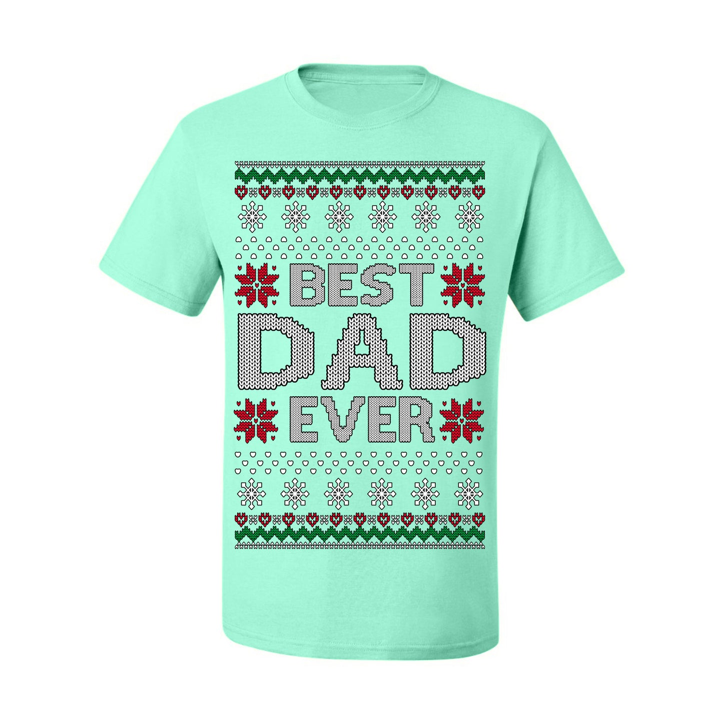 Best Dad Ever Classic Xmas Winter Holidays Ugly Christmas Sweater Ugly Christmas Men's T-Shirt