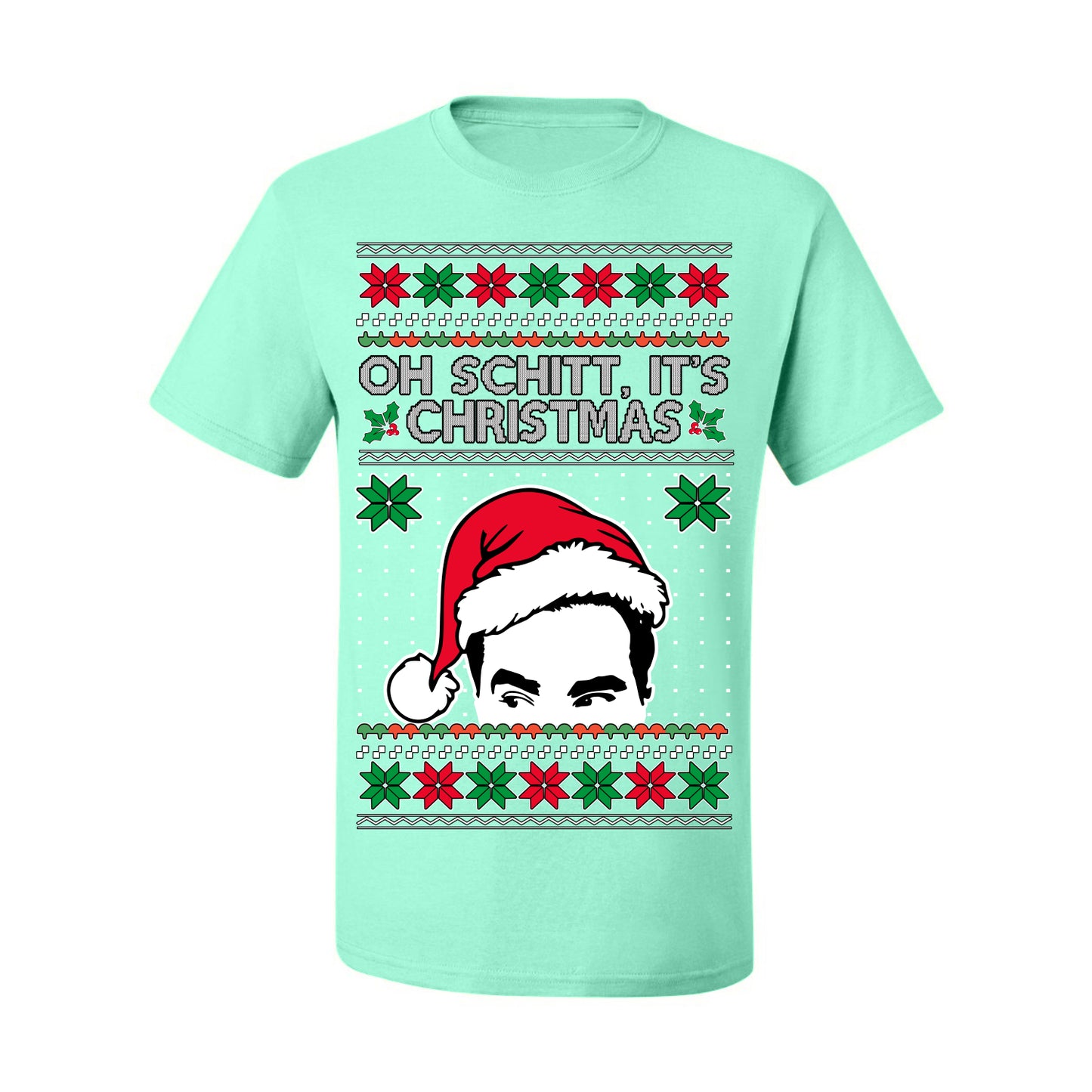 Oh Schitt It's Christmas Funny David TV Show Sitcom Ugly Christmas Sweater Ugly Christmas Men's T-Shirt