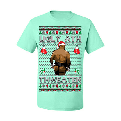 Ugly Ath Sweater Merry Chrithmith, Mike Tyson Butt Viral Ugly Ass Boxing Fight Meme Men Women Funny Ugly Christmas Sweater Ugly Christmas Men's T-Shirt