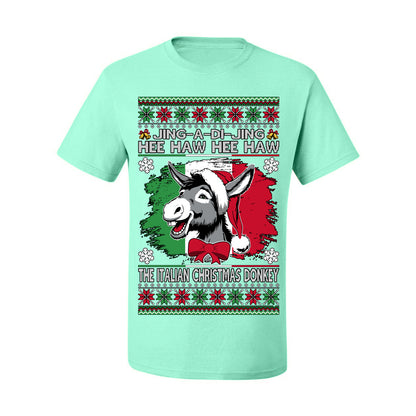 Jing a Di Jing Dominick the Italian Christmas Donkey, Classic New York Brooklyn Xmas Song Lyrics, Ugly Christmas Sweater Ugly Christmas Men's T-Shirt