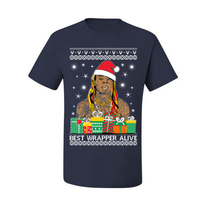 Best Wrapper Alive, Funny Hip Hop Music Tour Merch, Viral New Orleans NOLA Rapper Tune, Ugly Christmas Sweater Ugly Christmas Men's T-Shirt