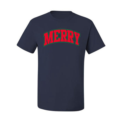 Merry | Cute Winter Holiday College Style Ugly Christmas Men's T-Shirt
