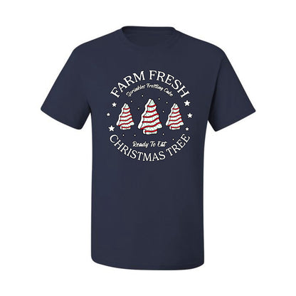 Farm Fresh Christmas Tree, Sprinkle Frosted Cake, Ready to Eat | Classic Winter Holiday Dessert  Ugly Christmas Men's T-Shirt