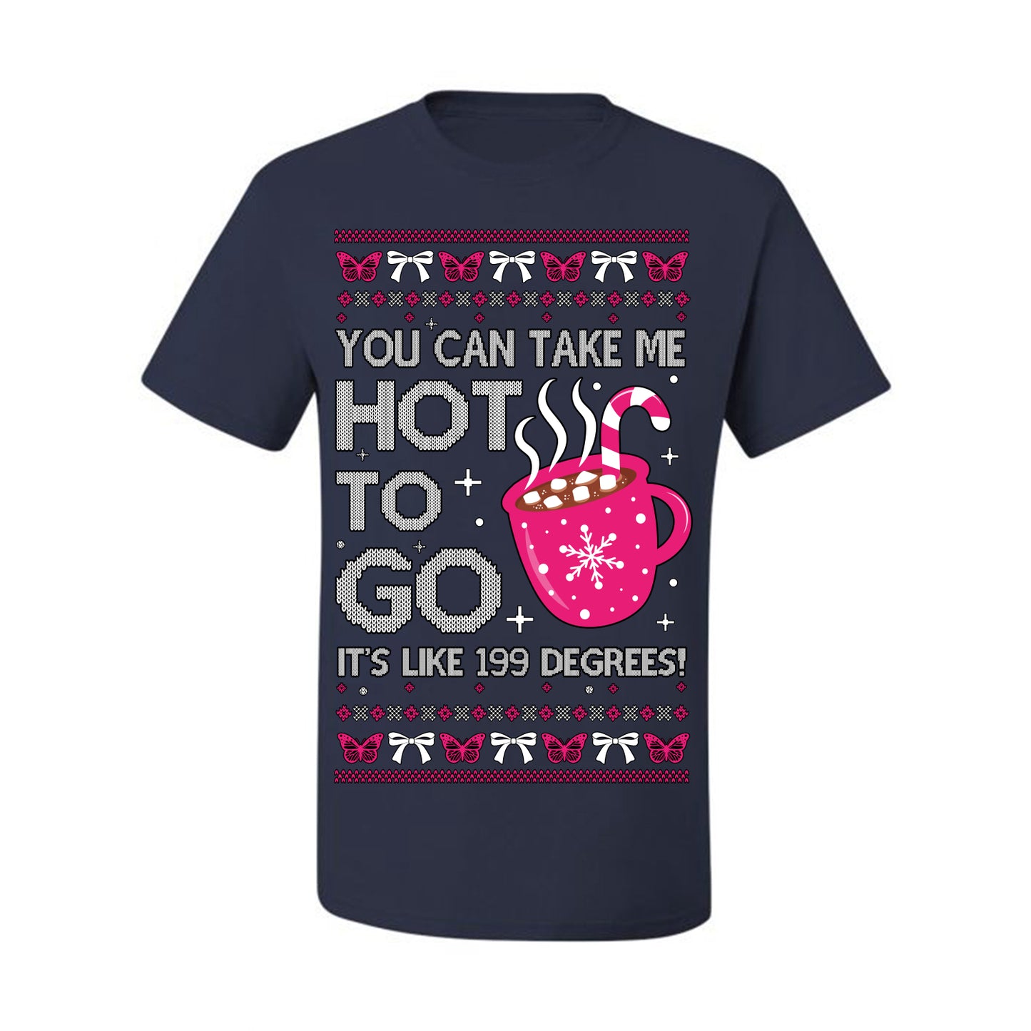 You Can Take Me Hot to Go, Hot Cocoa Viral Midwest Princess Dance Song Pop Music Merchandise Concert Tour Merch, Winter Xmas Ugly Christmas Sweater Ugly Christmas Men's T-Shirt