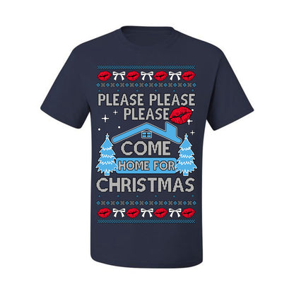 Please Please Please Come Home for Xmas, Sabrina Fan Viral Pop Song Concert Tour Merch, Ugly Christmas Sweater Ugly Christmas Men's T-Shirt