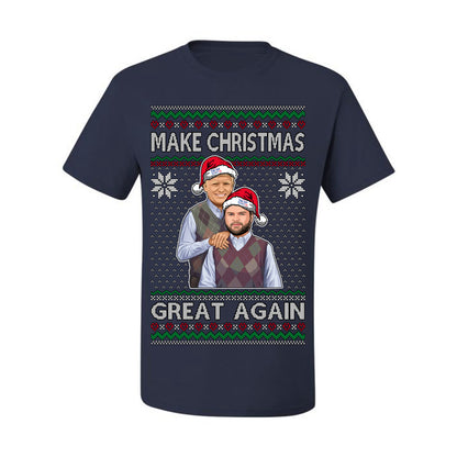 Make Christmas Great Again, MAGA Donald Trump JD Vance 2024, 2000s Comedy Movie Parody, Ugly Christmas Sweater Ugly Christmas Men's T-Shirt