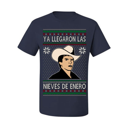 Ya Llegaron Las Nieves De Enero Chalino, January Snow Has Arrived, Rosalino Mexican Pop Star Mexico Tijuanna Corrido, Ugly Christmas Sweater Ugly Christmas Men's T-Shirt