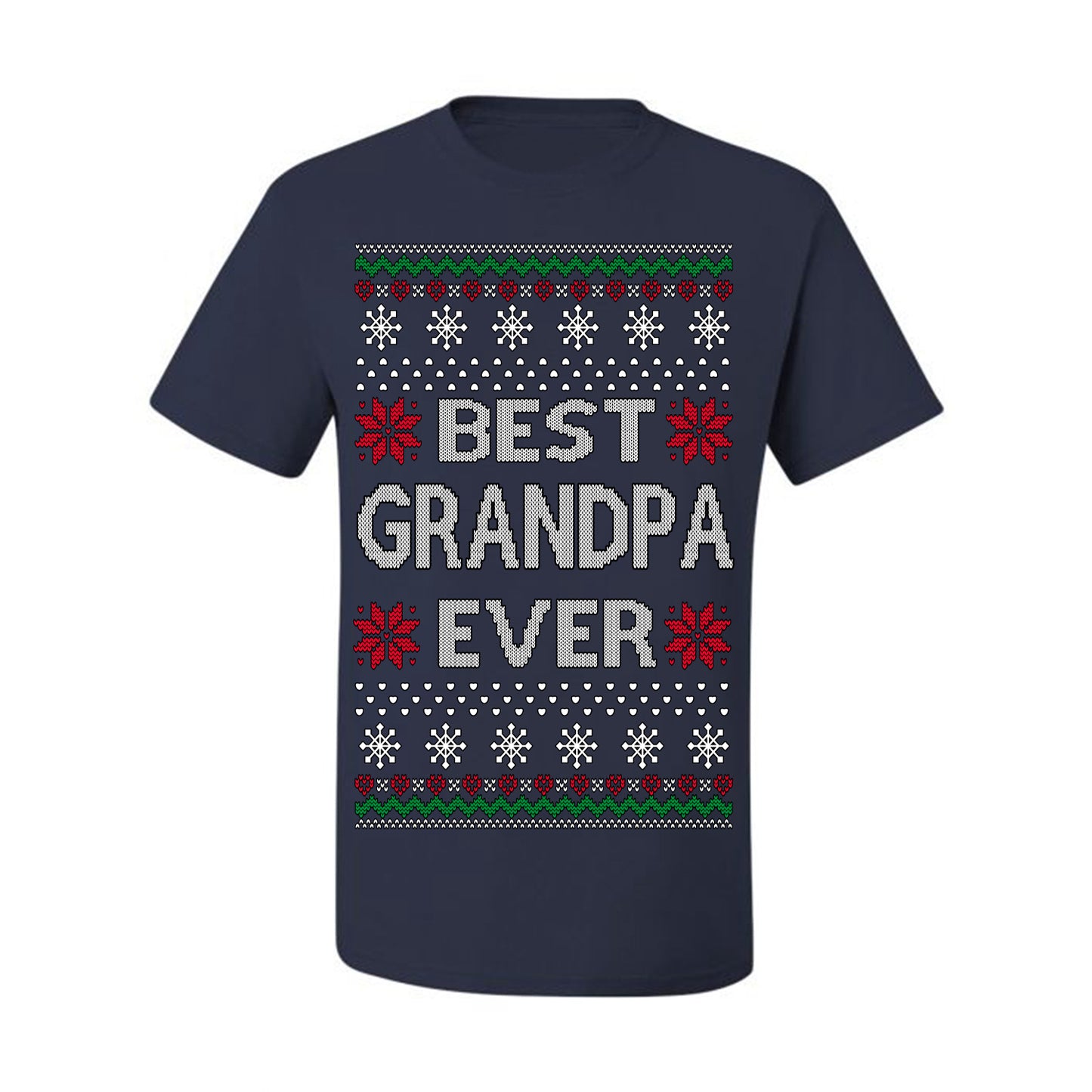 Best Grandpa Ever Classic Xmas Winter Holidays Ugly Christmas Sweater Ugly Christmas Men's T-Shirt