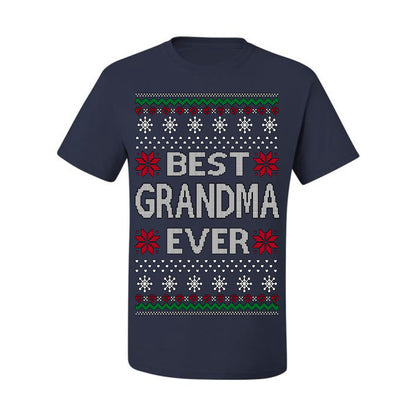 Best Grandma Ever Classic Xmas Winter Holidays Ugly Christmas Sweater Ugly Christmas Men's T-Shirt
