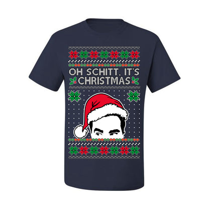 Oh Schitt It's Christmas Funny David TV Show Sitcom Ugly Christmas Sweater Ugly Christmas Men's T-Shirt
