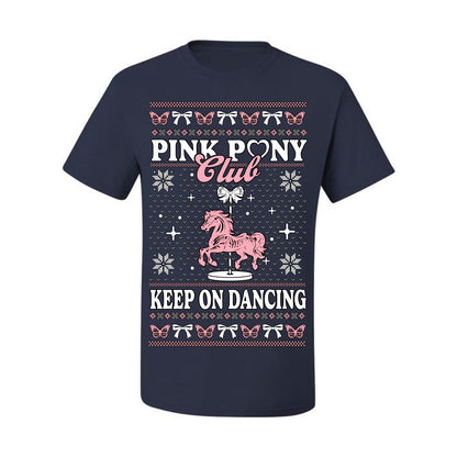 Pink Pony Club Pop Star Keep on Dancing, Iconic Music Concert Fan Merch Ugly Christmas Sweater Ugly Christmas Men's T-Shirt