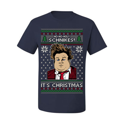 Ho Ho Holy Schnikes, Funny 90s Classic Comedy Farley Tommy Boy Movie Callahan Auto Parts, Ugly Christmas Sweater Ugly Christmas Men's T-Shirt