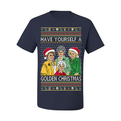 Have Yourself a Golden Christmas, Classic Miami TV Show Sitcom Xmas, Ugly Christmas Sweater  Ugly Christmas Men's T-Shirt