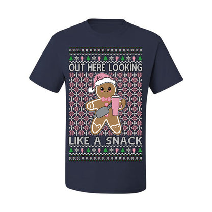 Out Here Looking Like a Snack Cute Xmas Cookie Ugly Christmas Sweater Ugly Christmas Men's T-Shirt