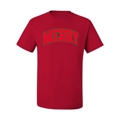 Merry | Cute Winter Holiday College Style Ugly Christmas Men's T-Shirt
