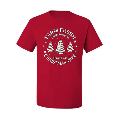 Farm Fresh Christmas Tree, Sprinkle Frosted Cake, Ready to Eat | Classic Winter Holiday Dessert  Ugly Christmas Men's T-Shirt