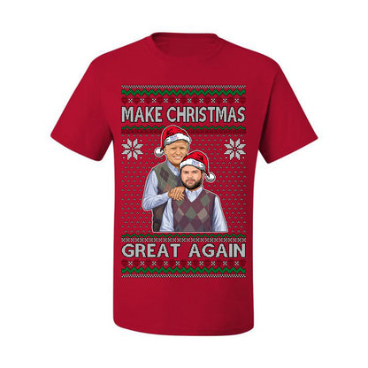 Make Christmas Great Again, MAGA Donald Trump JD Vance 2024, 2000s Comedy Movie Parody, Ugly Christmas Sweater Ugly Christmas Men's T-Shirt